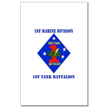 1TB1MD - M01 - 02 - 1st Tank Battalion - 1st Mar Div with Text - Mini Poster Print